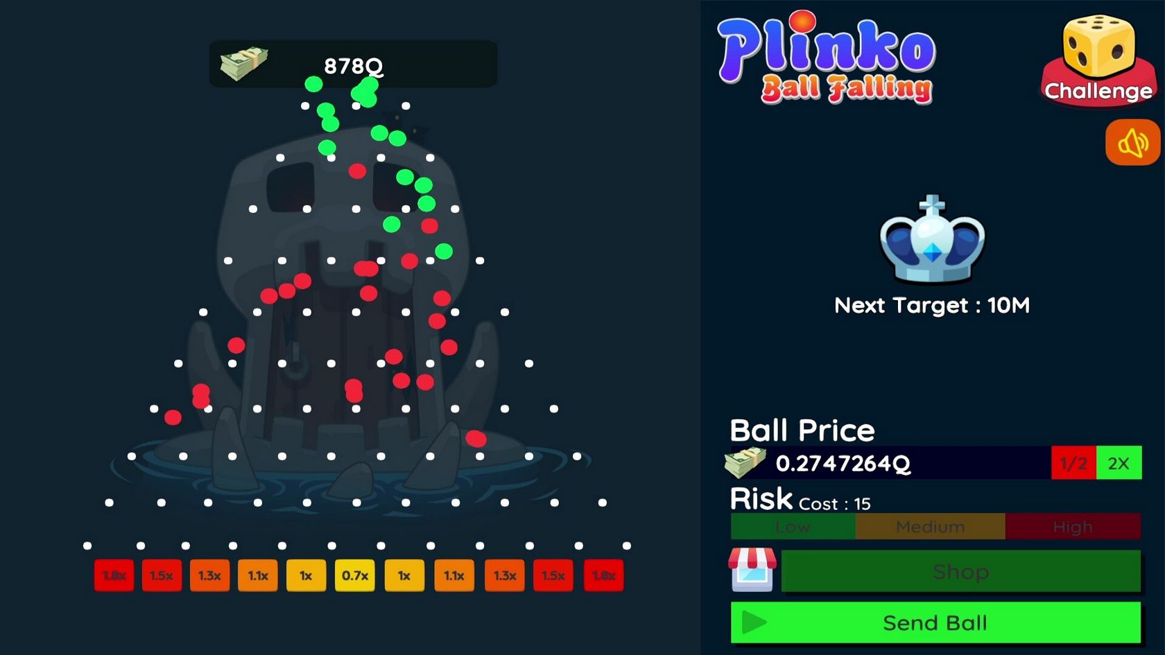 Plinko Casino Site Video Game Bet Real Money 2500$ Perk!